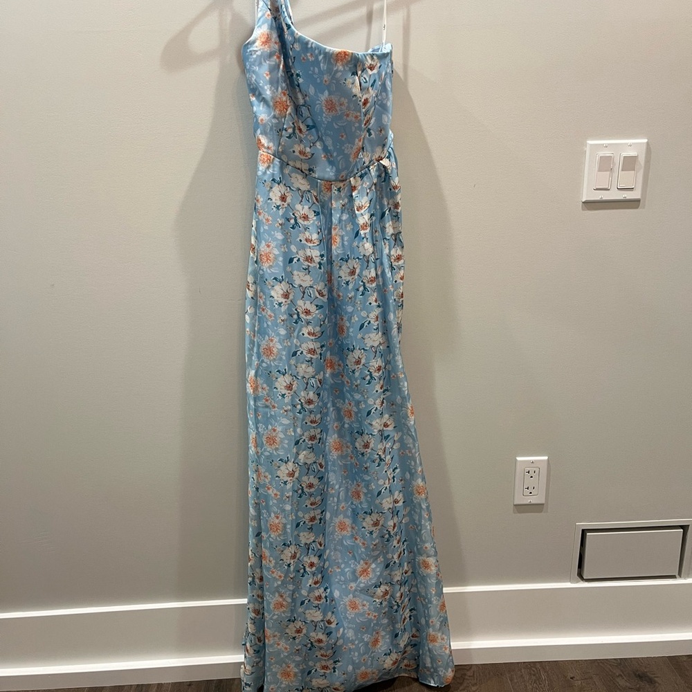Lulus Bloom into Love Blue Floral